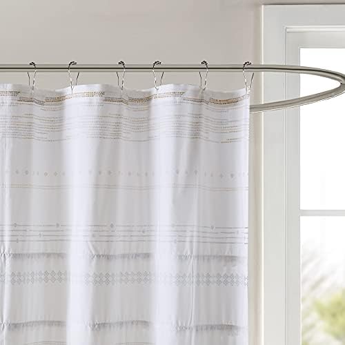 INK+IVY NEA Shower Curtain for Bathroom, Cotton, 72 x 72, Off