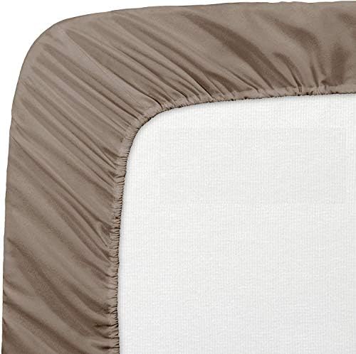 Fitted Sheet Twin Size - Taupe Fitted Bottom Sheet Only - 100%
