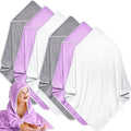 Chumia 6 Pack 30 x 30 in Hooded Baby Bath Towels, Grey/Beige/Purple