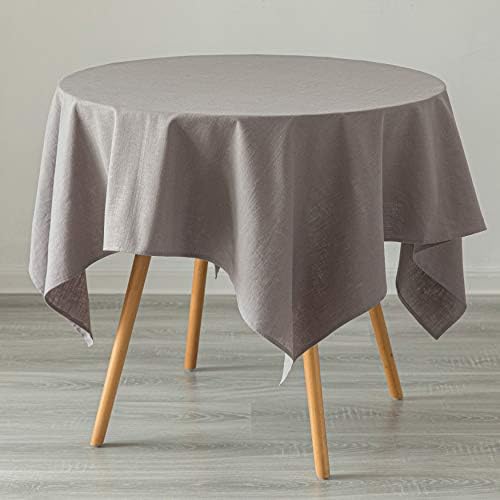 Deerlux 100% Pure Linen Washable Tablecloth Solid Color, 52" x 78"
