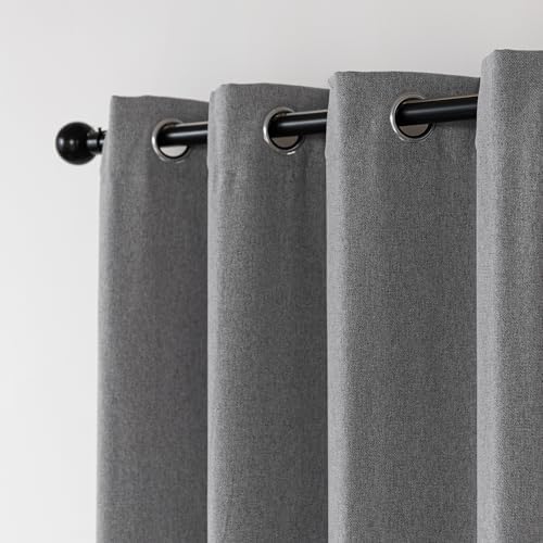 Amazon Basics Chenille Room Darkening Curtains, Light Filtering Window
