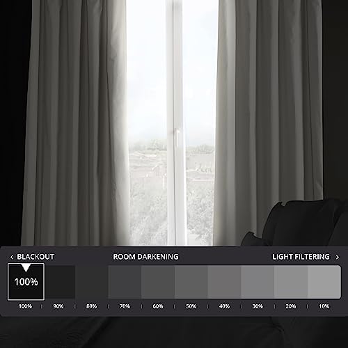 HPD Half Price Drapes Cotton True Blackout Curtains 120 inches long