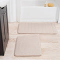 Fluffy Soft Plush Thick Pile Memory Foam Bathroom Rugs Set 2 Piece Non