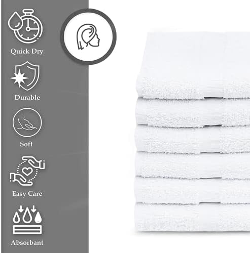 Gold Textiles 60 Pack White Hotel Bath Towels Bulk 20x40 Inches