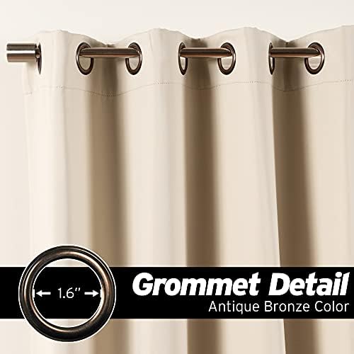 Home Fashion Grommet Room Darkening Curtains - 52x84 - Biscuit