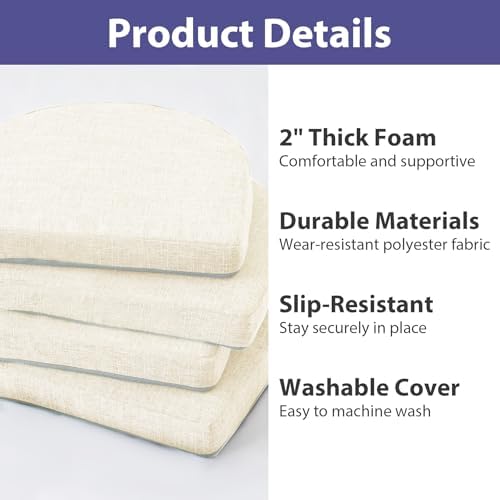 IPYNBAP Chair Cushions for Dining Chairs, Kitchen Chair Cushions, 16''