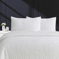 Querencia 100% Cotton King Pillow Shams, White, 20x36, Set of 2