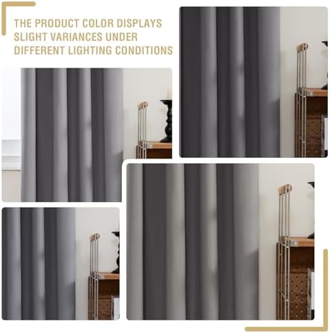 H.VERSAILTEX Blackout Curtains 63 Inch Length 2 Panels Set Room