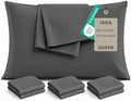 Queen Pillow Cases Set of 6, Ultra Soft Wrinkle-Free Microfiber Pillow