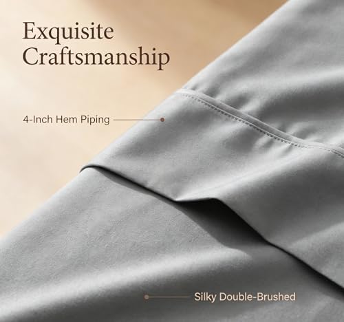 Flat Sheet Only-Luxury Brushed Microfiber Bed Top Sheet,Wrinkle, Fade