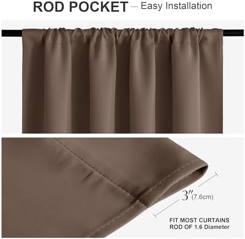 PONY DANCE Light Blocking Panels - Blackout Window Curtain Room
