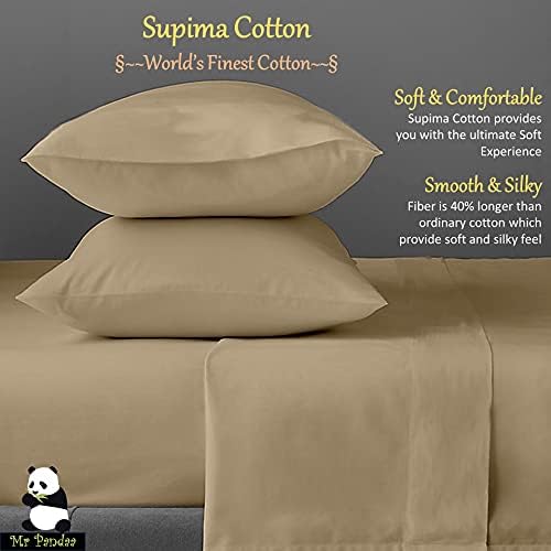 100% American Supima Cotton 1000 Thread Count Sheet Set, Ultra Crisp