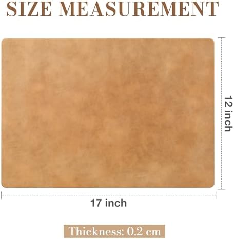 Roxifina Faux Leather Placemats Set of 6, Vinyl Placemats Heat