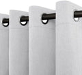 Easy-Going Linen Look Blackout Curtain 63 Inch Length Grommet Window