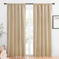 NICETOWN Biscotti Beige Blackout Curtains for Living Room 52" x 84"