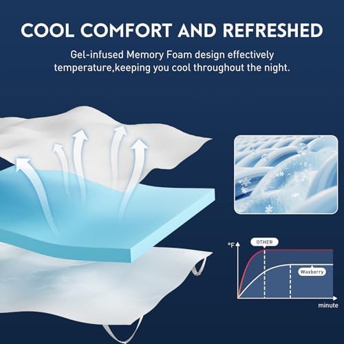 3 Inch Cooling Gel Memory Foam Mattress Topper Queen - Cooling Ice