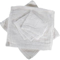 (24) Economy Towels, White 8x8in. Small & Thin Washcloths Set 100%