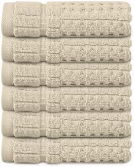 Home Weavers Willow Collection Wash Cloths Set of 6 | 100% Cotton Zero