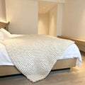Soft Chunky Knit Throw Blanket for Couch, Cozy Warm Knitted Blankets