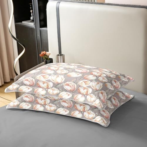Feelyou Floral Print Duvet Cover 100% Cotton Queen Size Boys Girls