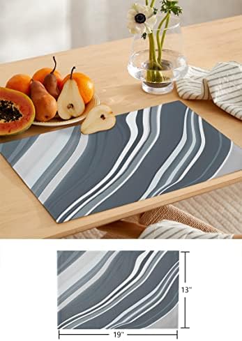 Geometric Table Mats Set of 4 With Table Runner 90 Inches Long,Cotton