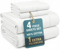 Casa Platino Twin Sheets Set –100% Cotton Twin Sheets with 2