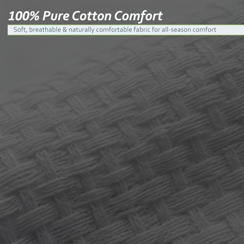 King 6 Piece Egyptian Cotton Sheet Set, 16 In Deep Pocket, Dark Grey