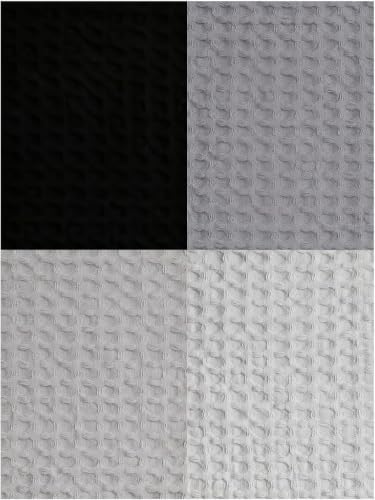 12 Pack Gray and Black Waffle Weave Dishcloths, 3 Sets of 4 Reusable