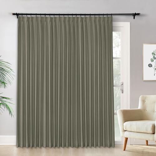 Macochico Pinch Pleat Blackout Curtains 84 Inches Length Drapes Solid