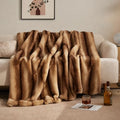 Ultra-Soft Faux Fur Throw Blanket - 108"x90", Brown