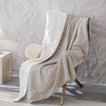 meadow park Double Sided Reversible Waffle and Faux Fur Throw Blanket