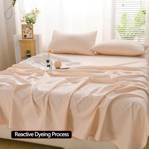 Flat Sheet Twin Full Queen King 100% Cotton A-Class Brushed Solid