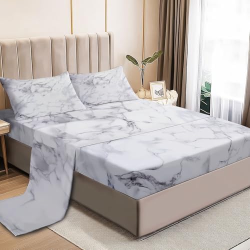Fitted Sheet 3 Pieces Twin XL Size Sheets with Deep Pocket Fitted