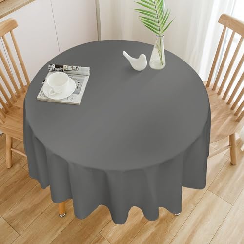 Grey Plain Solid Color Tablecloth Washable Dinng Table Covers