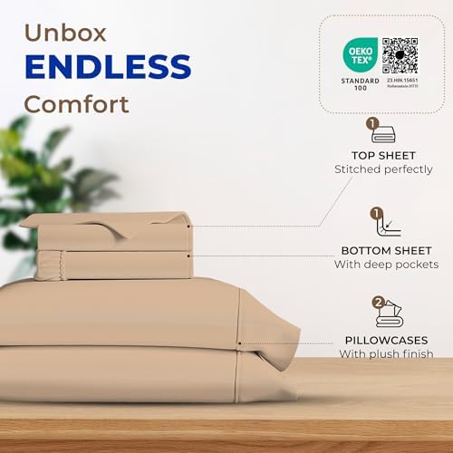 THREAD SPREAD 100% Egyptian Cotton Sheets Full Size - 600 Series Bliss