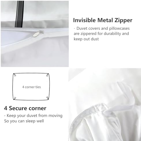 Duvet Cover Queen Size, Reversible Minimalist Botanical Floral Duvet