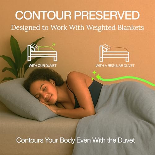 HomeSmart Duvet Cover for Weighted Blankets Queen Size, Grey - Cover