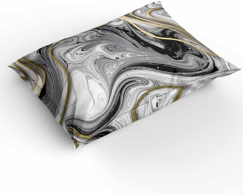 Duvet Cover Set Queen, Abstract Marble Texture 3 Piece Bedding Set