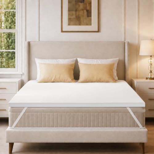 Sophia & William 2 Inch Cooling Gel Memory Foam Mattress Topper Queen