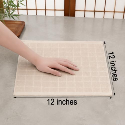 7 Pack Beige 12 x 12 Inch Cotton Terry Kitchen Dish Cloths