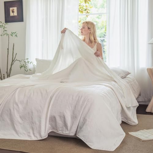 Simple&Opulence 100% Cotton Waffle Weave Houndstooth King Blanket