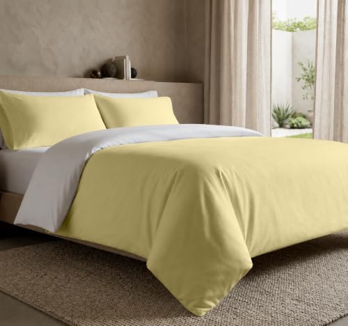 BedDecor Luxury 3 Piece Reversible Duvet Cover Set with Zipper &