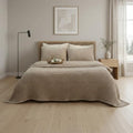 100% Cotton Waffle Bedspread Queen King Twin | Lightweight All Season