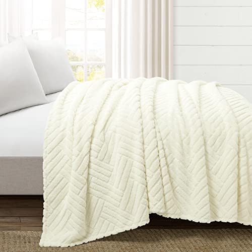 Lush Decor Super Cozy Ultra Soft Sherpa Jacquard Geo