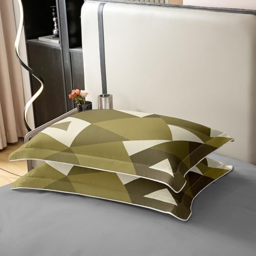 Feelyou Geometric Duvet Cover 100% Cotton King Size Boys Girls Brown