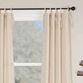 Piper Classics Market Place Natural Tie Top Panel Curtains, Set of 2