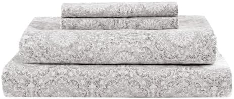 Comfort Spaces 100% Cotton Percale Sheets Queen Size 4 Pcs, Adelia