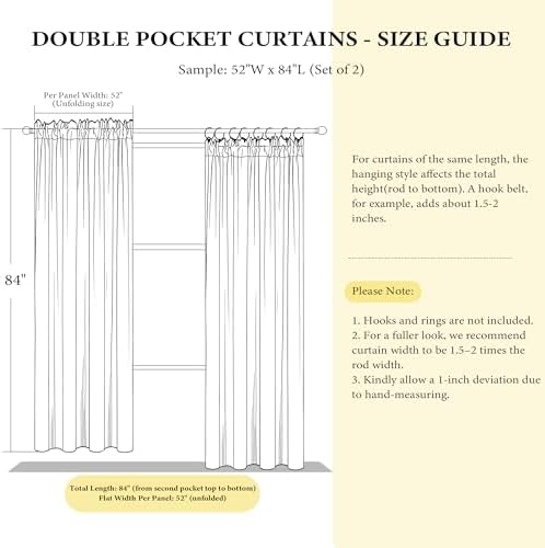 NICETOWN Dusty Pink Velvet Curtains for Backdrops, 120" Long