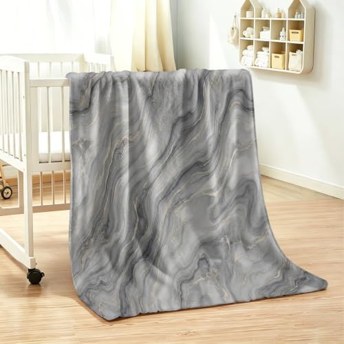 60"x80" Sherpa Fleece Modern Abstract Minimalist Throw Blanket Marble