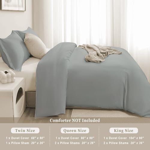 100-Percent Cotton Duvet Cover Set, Hidden Zipper Closure, Ultra Soft